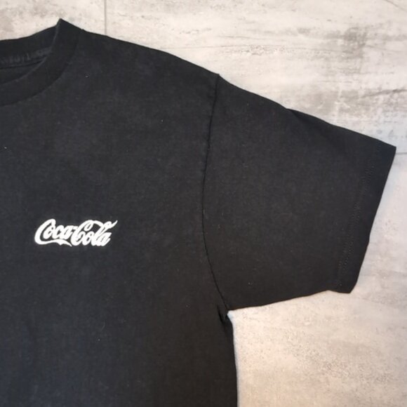 Zync Coca Cola Custom Embroidered Tshirt Crew Neck Employee Novelty Logo Top - Picture 4 of 8